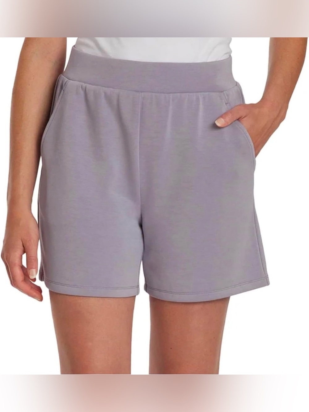 NWT Women's LazyPants Lavender Knit Lounge Shorts size XXL - Super Soft & Comfy
